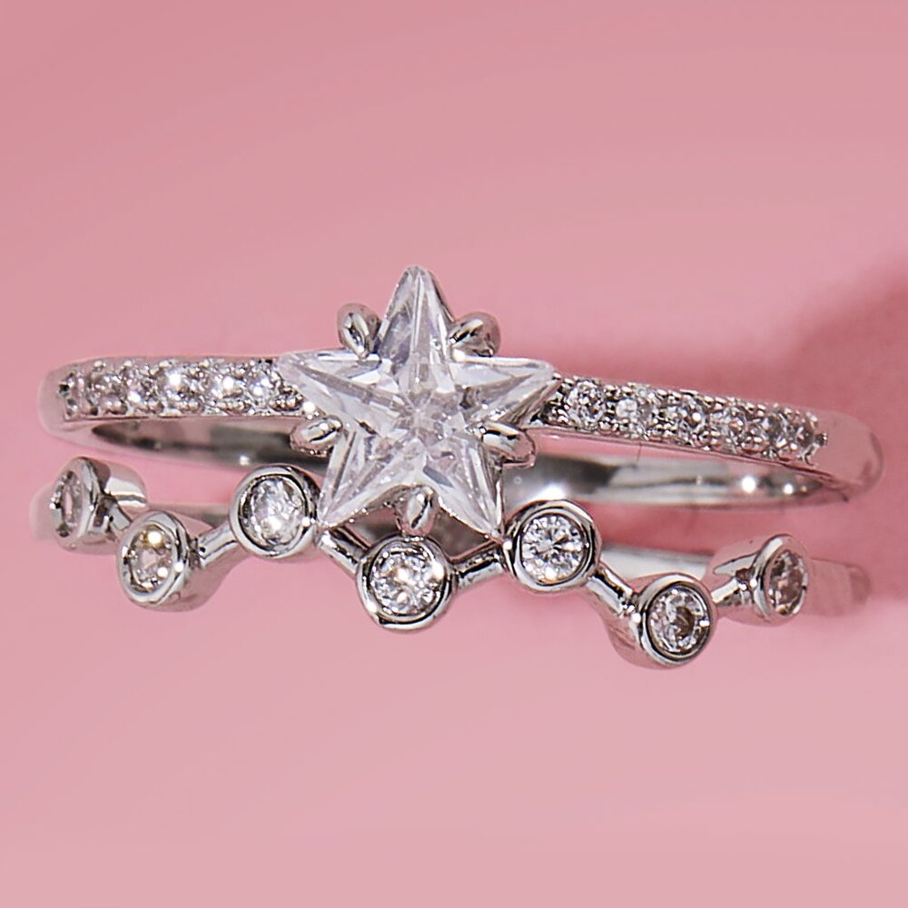 Star ring by Charmed Aroma,  size 6, Celestial Ring Collection